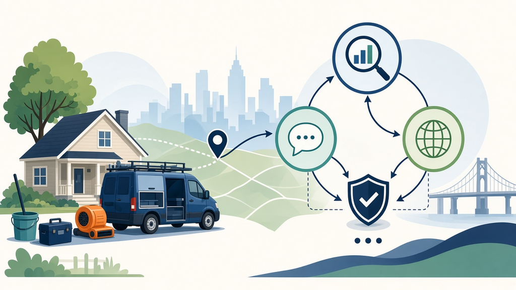 Illustration for article: SEO, AEO, and GEO for Local Businesses: The Framework That Turns Geographic Proximity Into Digital Dominance