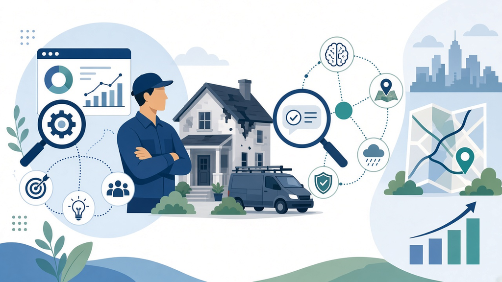 Illustration for article: SEO, AEO, and GEO for Service Businesses: The Playbook for Companies That Sell Expertise, Not Products