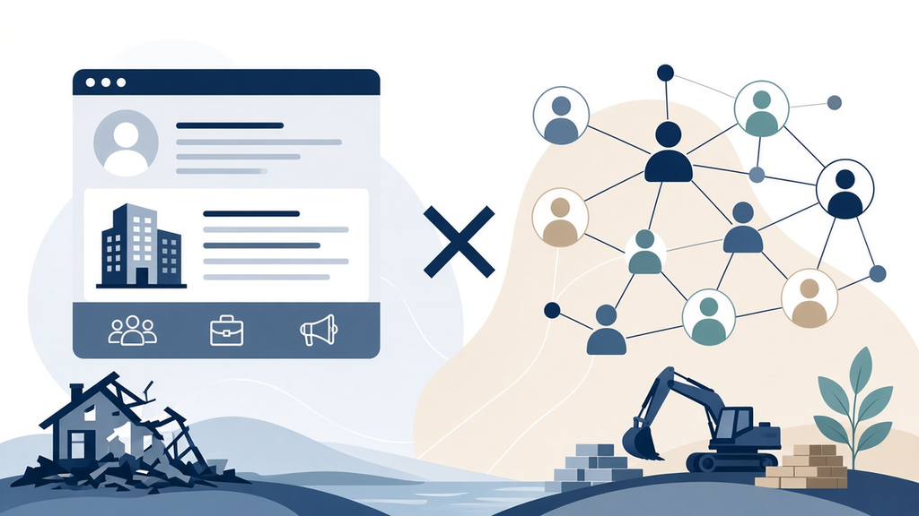 Illustration for article: The LinkedIn Algorithm Doesn’t Care About Your Company Page