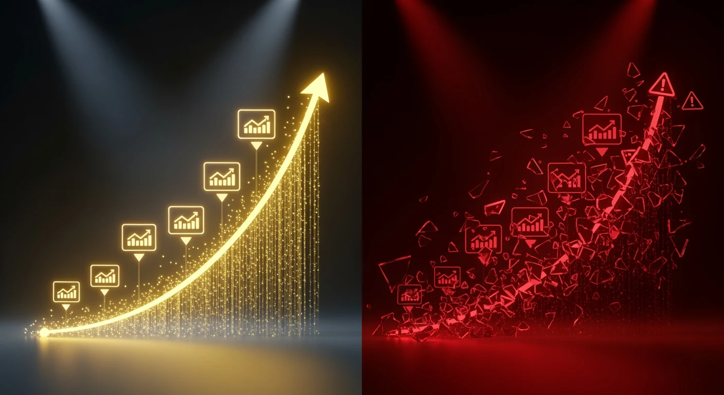 Paul Davis Restoration SEO analysis showing growth trajectory interrupted by Q4 2025 keyword collapse