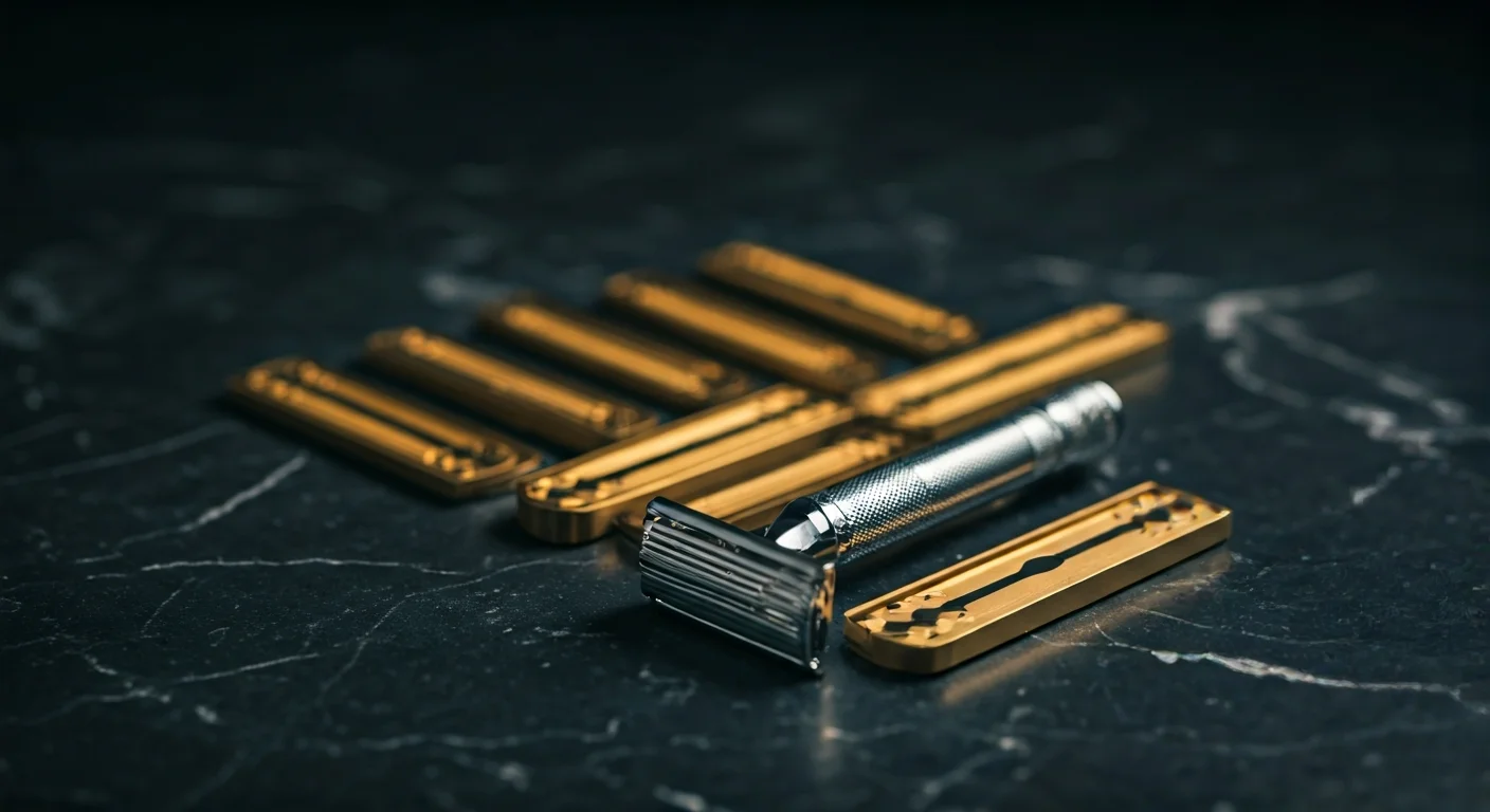 Razor and blades business model metaphor showing free tool and premium content product