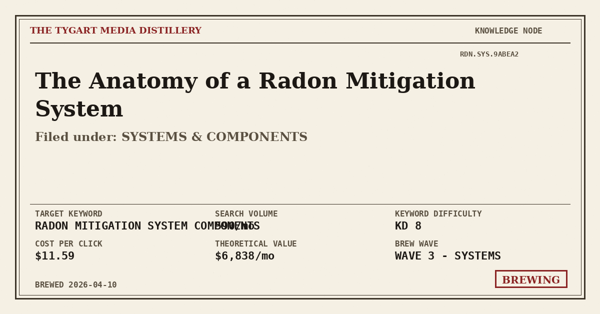 The Anatomy Of A Radon Mitigation System — Tygart Media Distillery Knowledge Node