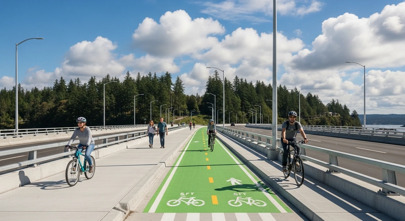 Everett’s New Edgewater Bridge Adds Bike Lanes and Sidewalks for the First Time: What Cyclists and Pedestrians Need to Know