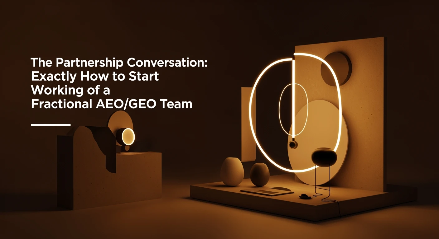 The Partnership Conversation: Exactly How to Start Working With a Fractional AEO/GEO Team