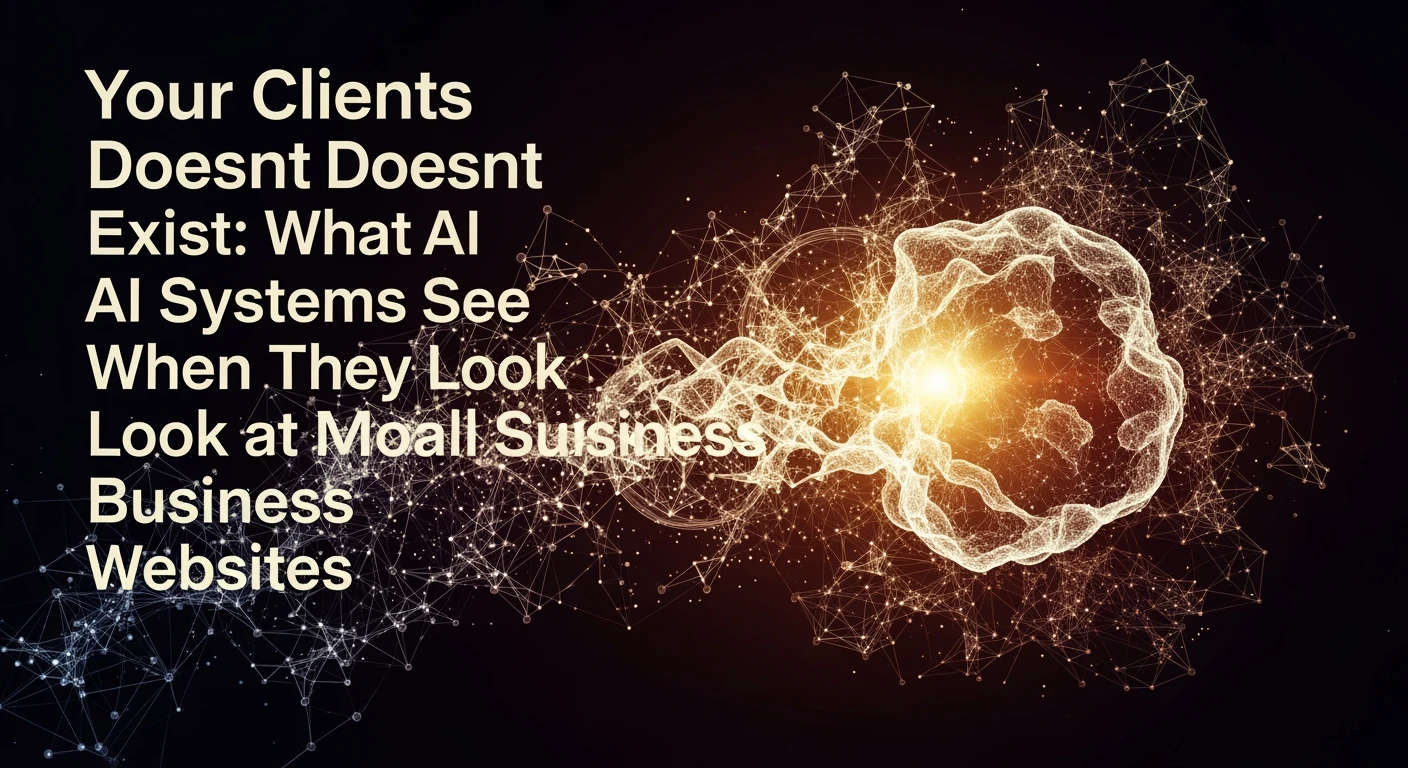 Editorial illustration for Your Clients Entity Doesnt Exist Yet: What AI Systems See When They Look at Most Small Business Websites - Tygart Media AI-generated visual
