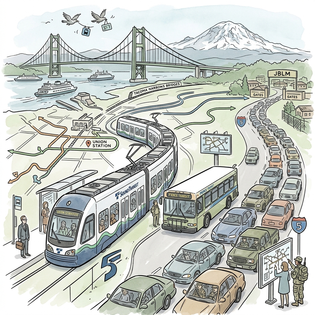 Pierce Transit and Sound Transit in Tacoma: Route Map, Ridership, and the JBLM Commute Reality