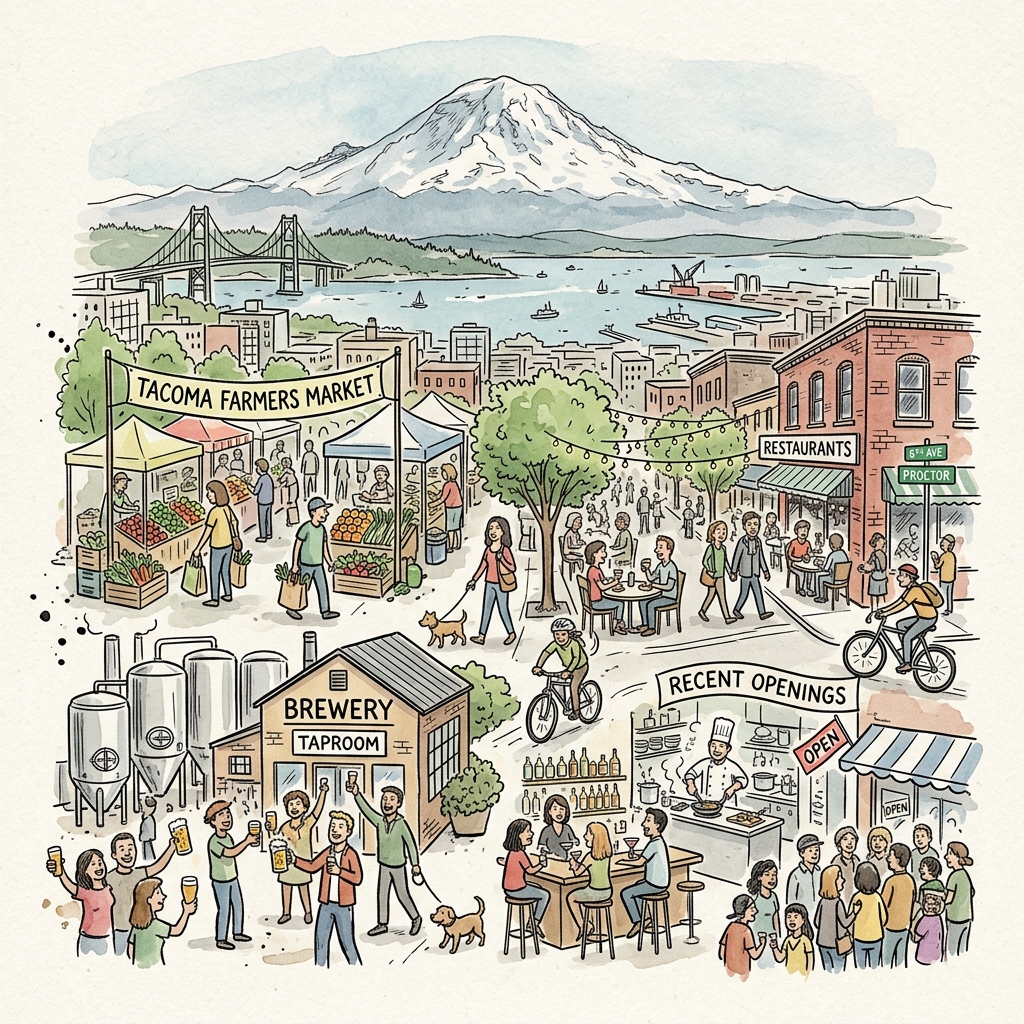 Tacoma’s Food and Drink Scene: Recent Openings, Brewery Growth, Farmers Markets, and the Restaurant Corridors