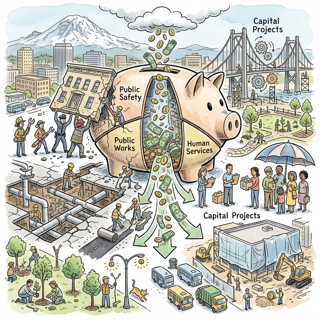 Where Tacoma’s Tax Dollars Go: City Budget Breakdown, Biggest Line Items, and Capital Projects