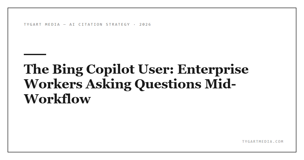 The Bing Copilot User: Enterprise Workers Asking Questions Mid-Workflow