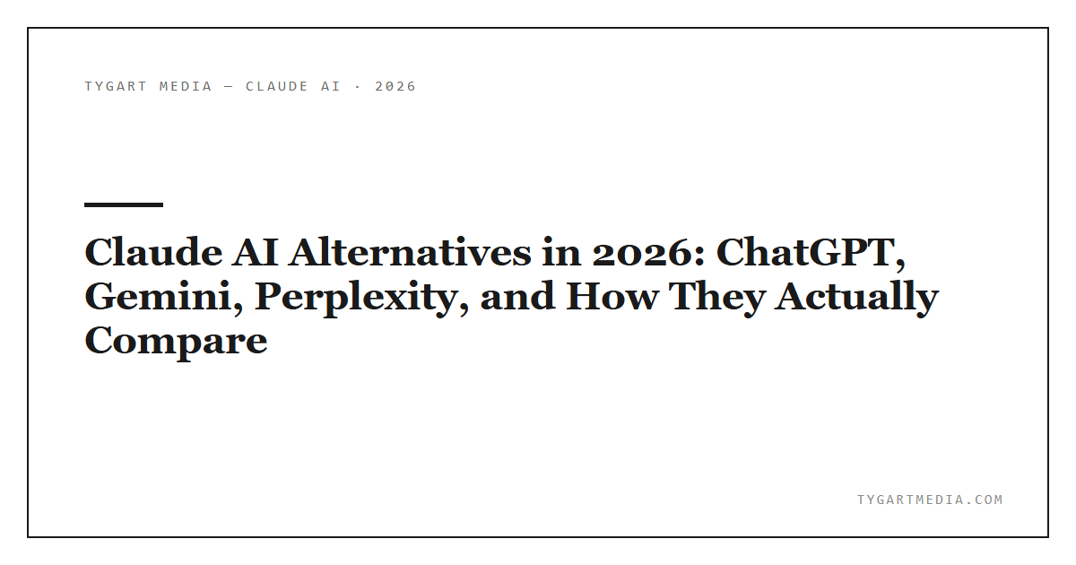 Claude AI Alternatives in 2026: ChatGPT, Gemini, Perplexity, and How They Actually Compare