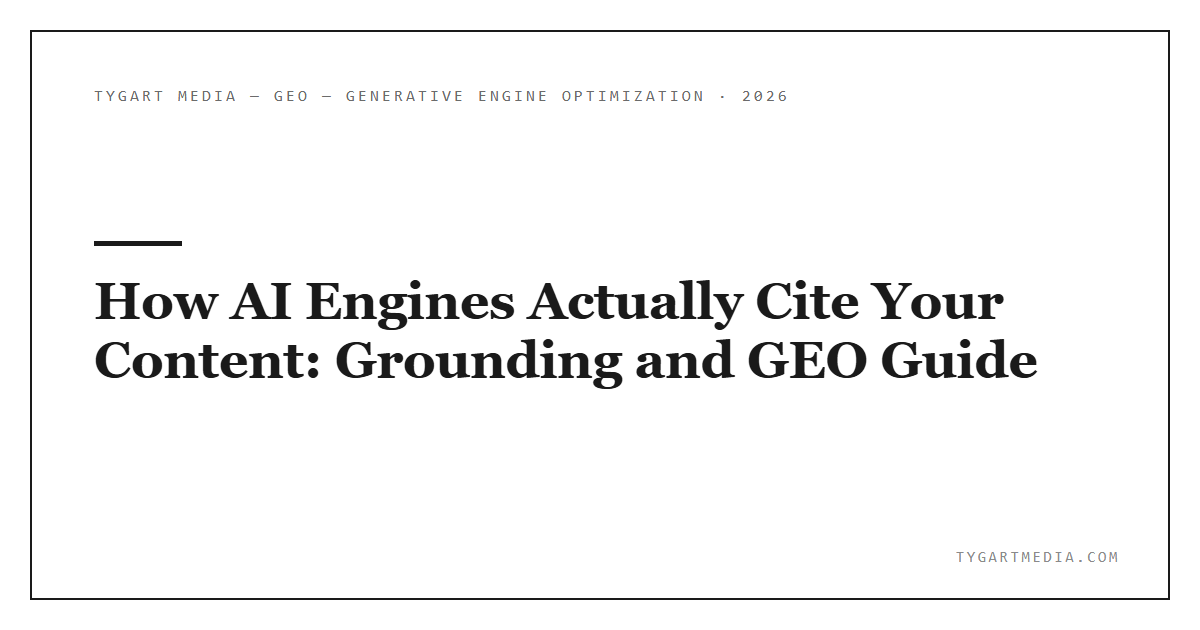 How AI Engines Actually Cite Your Content: Grounding and GEO Guide