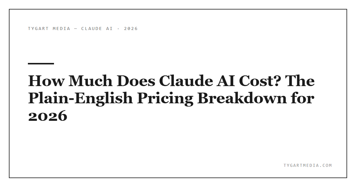 How Much Does Claude AI Cost? The Plain-English Pricing Breakdown for 2026