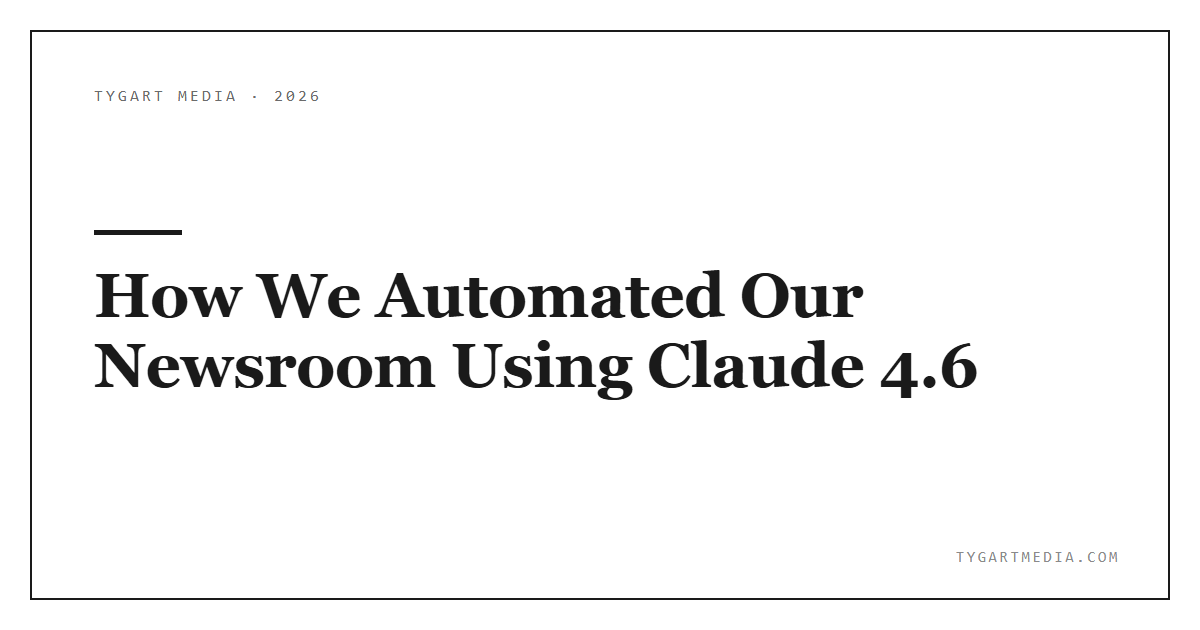 How We Automated Our Newsroom Using Claude 4.6