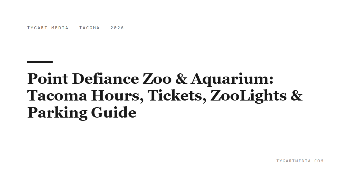 Point Defiance Zoo & Aquarium: Tacoma Hours, Tickets, ZooLights & Parking Guide