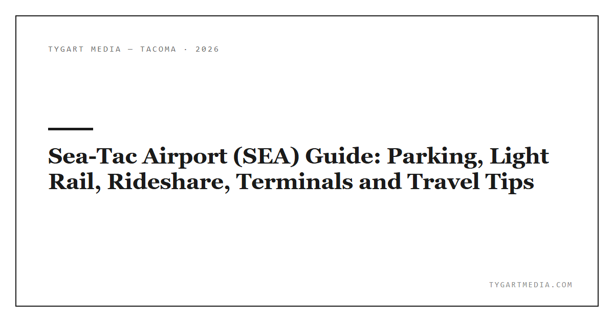 Sea-Tac Airport (SEA) Guide: Parking, Light Rail, Rideshare, Terminals and Travel Tips