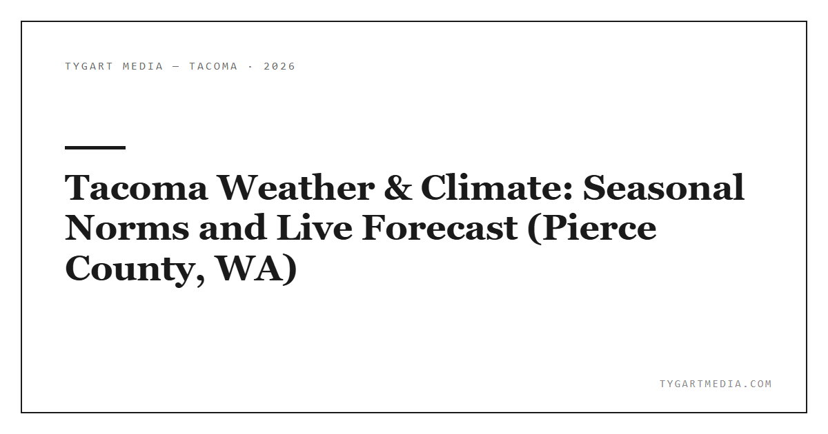 Tacoma Weather & Climate: Seasonal Norms and Live Forecast (Pierce County, WA)