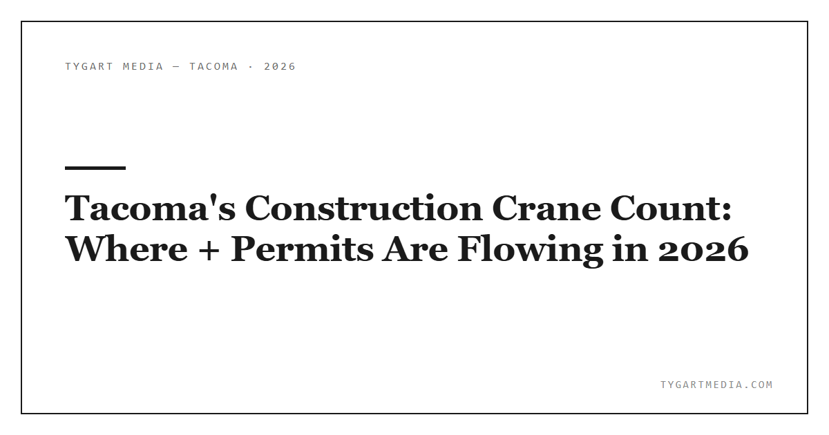 Tacoma’s Construction Crane Count: Where + Permits Are Flowing in 2026