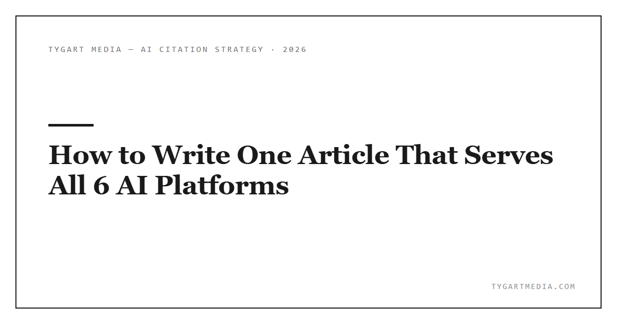 How to Write One Article That Serves All 6 AI Platforms