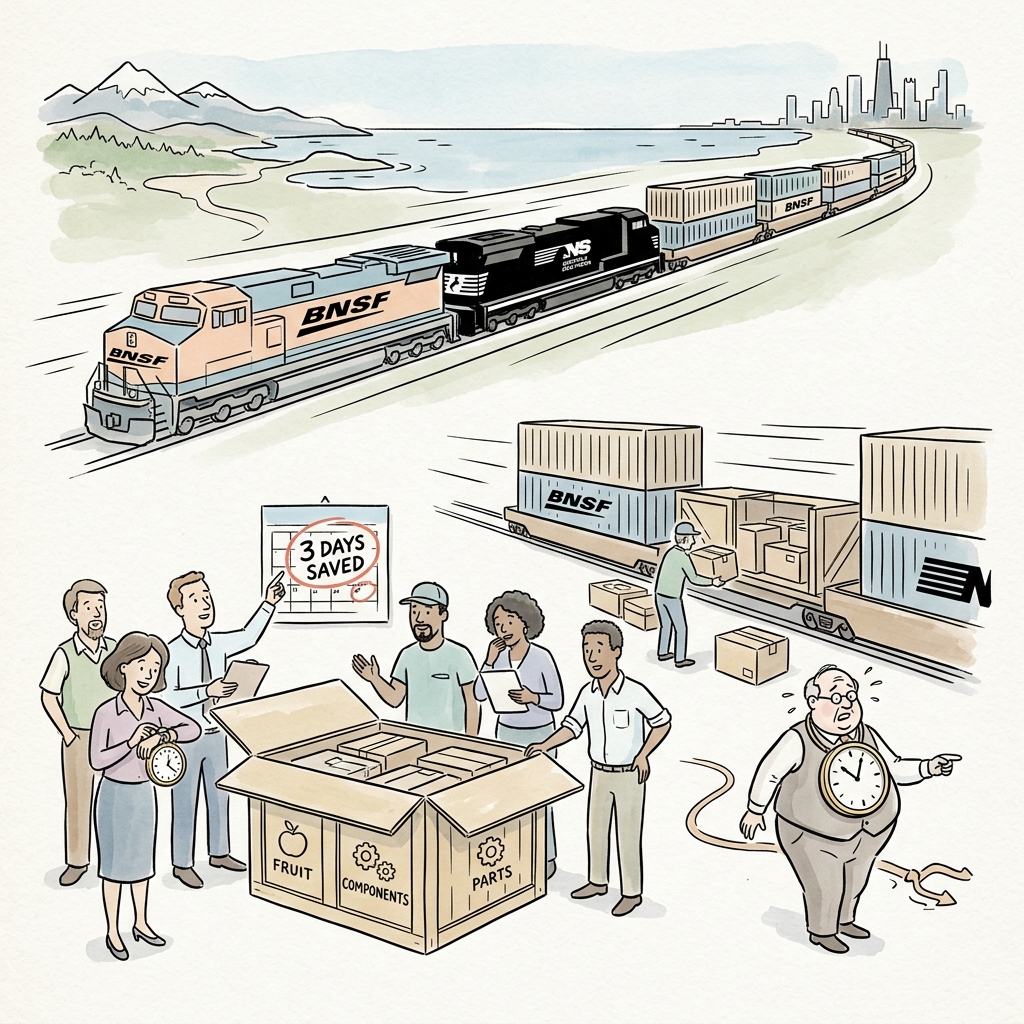 BNSF/NS Joint Service Cuts 3 Days Off Tacoma-to-Chicago Transit: What It Means for Local Shippers