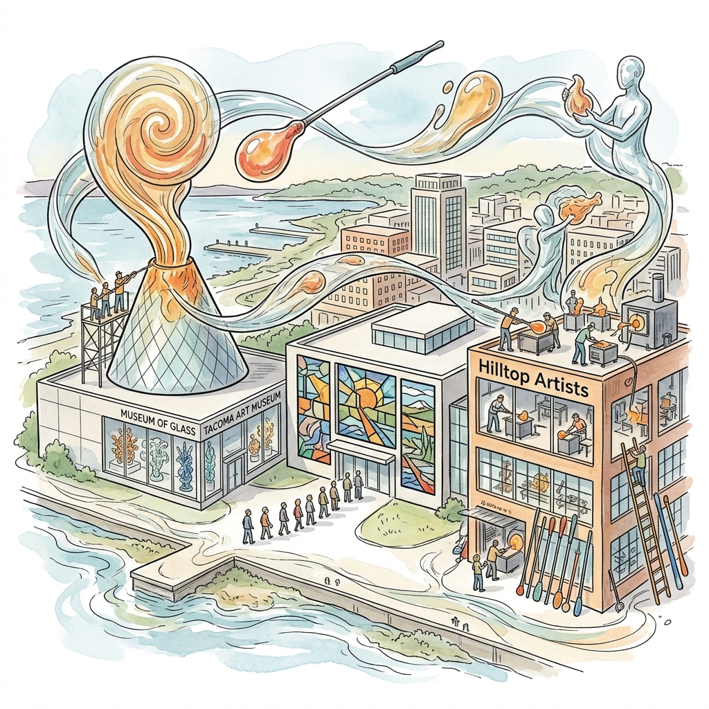 Museum of Glass, Tacoma Art Museum, and Hilltop Artists: How Glass Arts Built Tacoma’s Cultural Identity