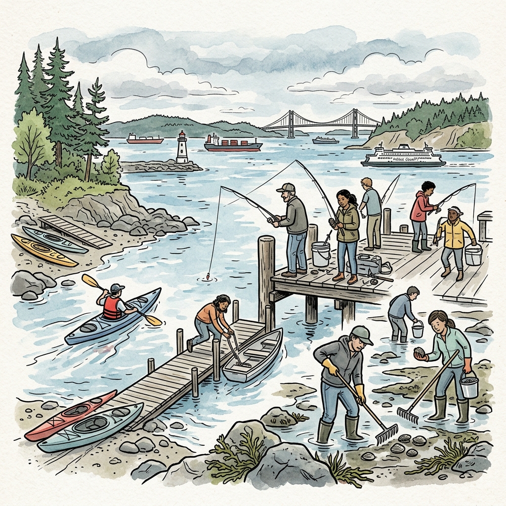 Puget Sound Access in Tacoma: Where to Launch a Kayak, Fish From Shore, and Harvest Shellfish in Pierce County