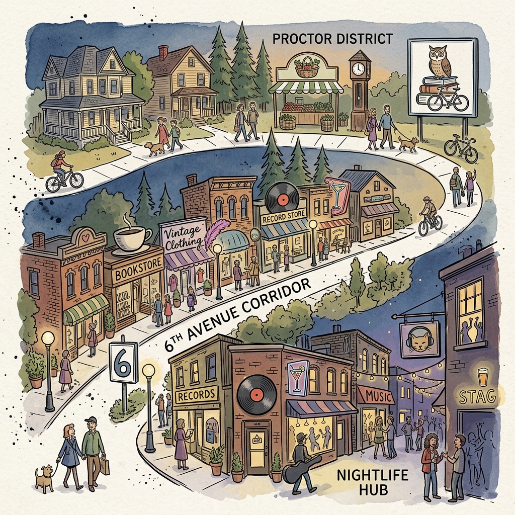 6th Avenue Corridor: Tacoma’s Independent Business Strip, Nightlife Hub, and the Proctor District Identity