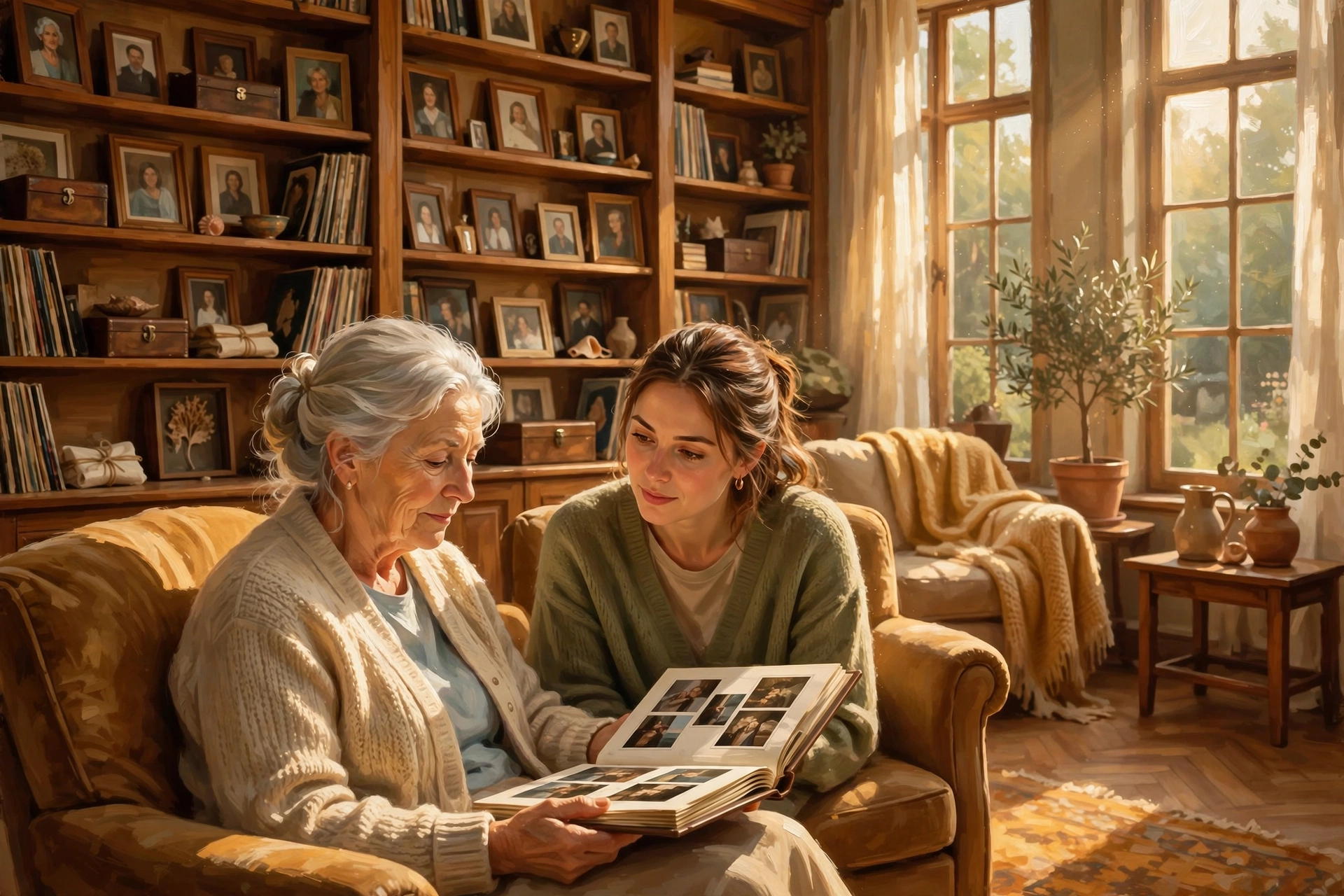 Retirement facility library of lived wisdom — residents as living books