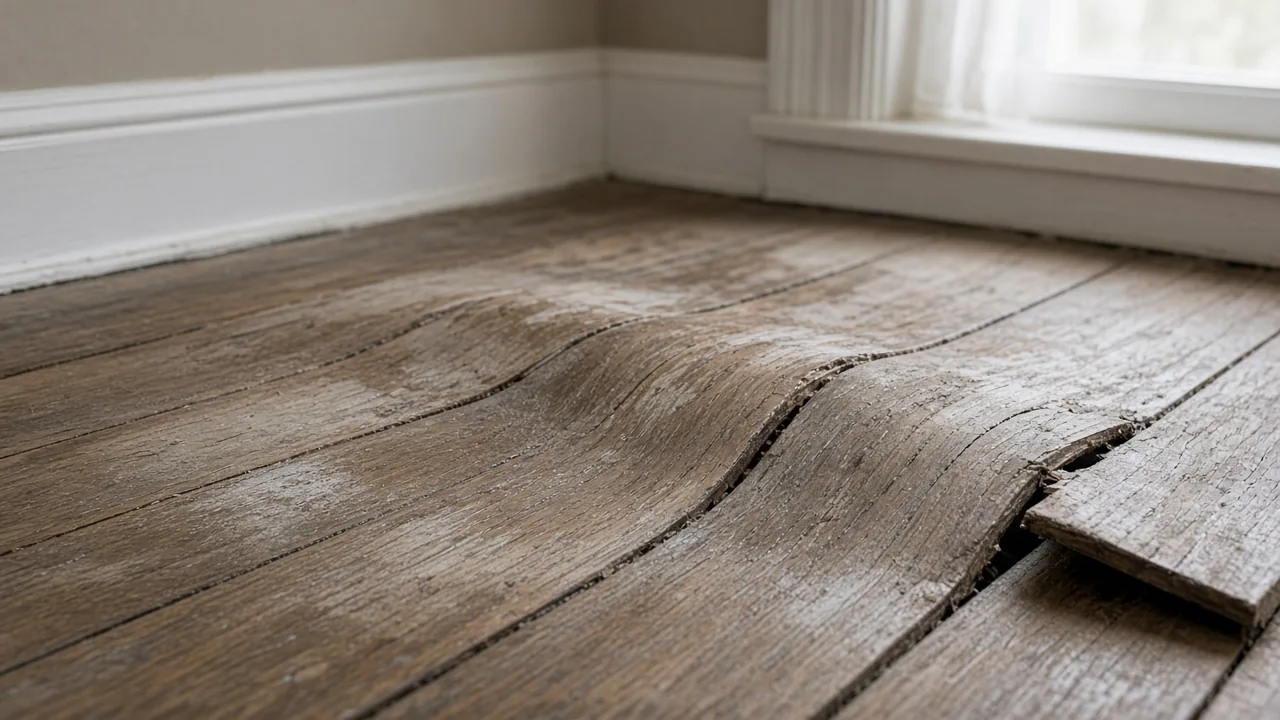 Hardwood floor buckled and warped after a water leak