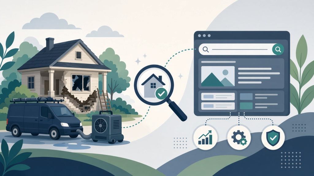 Illustration for article: Restoration Company SEO: Fix Your AI Search Visibility
