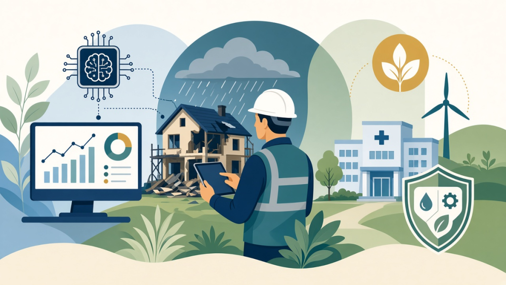 Illustration for article: Restoration Marketing 2026: AI, Healthcare & ESG Trends