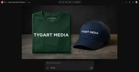 Merch document after a colorway refinement in Google Pics