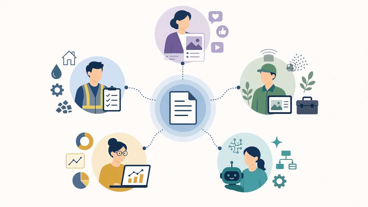 Illustration for article: Content Swarm: How One Brief Becomes 15 Articles Across 5 Personas