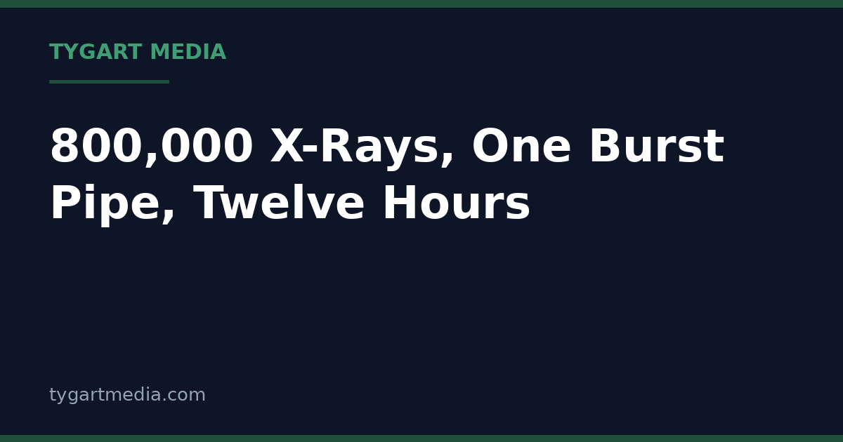 800,000 X-Rays, One Burst Pipe, Twelve Hours