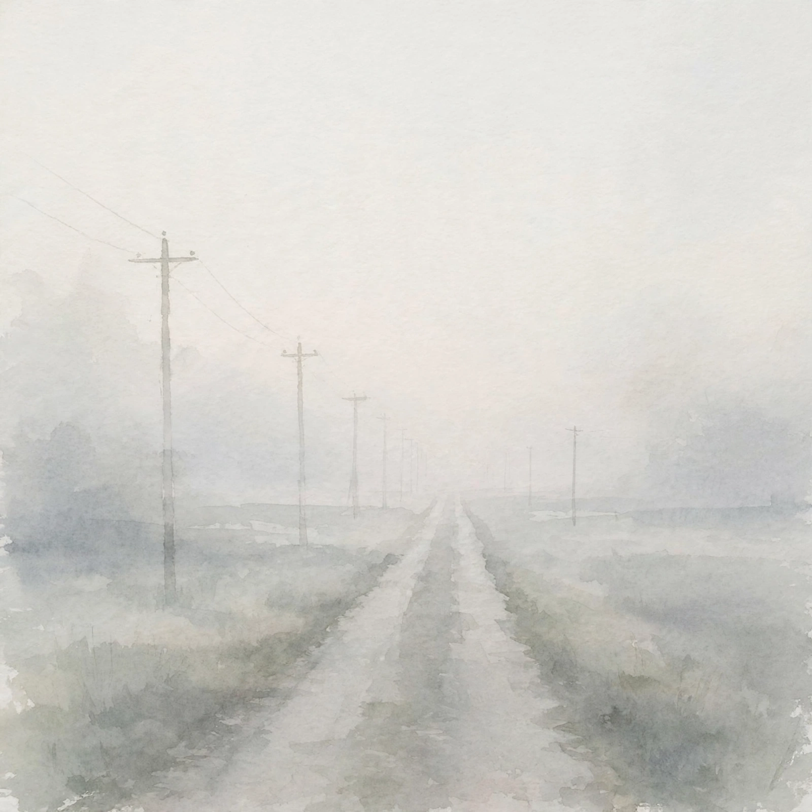 The Quiet Years — an empty road in fog