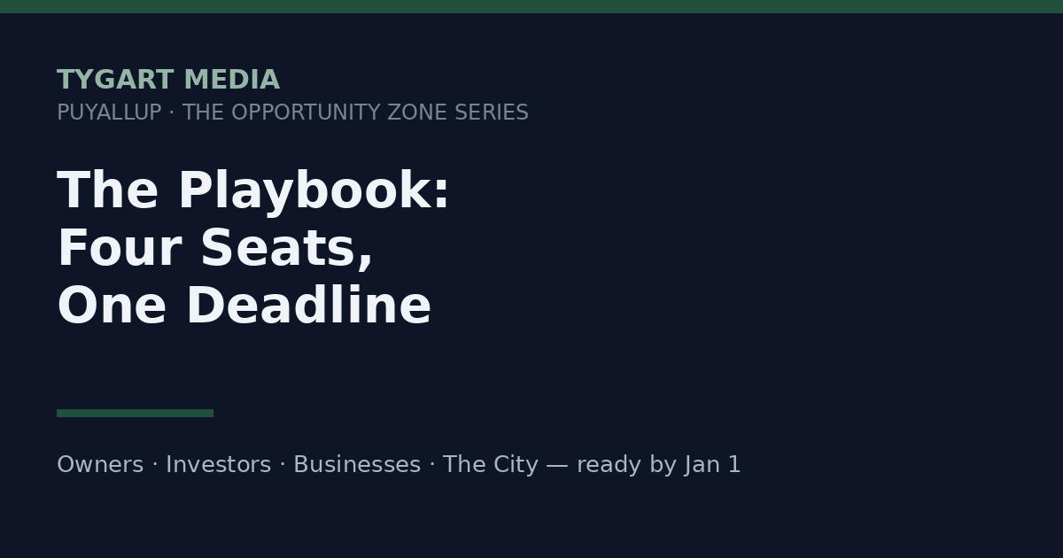 The Playbook: four seats, one deadline