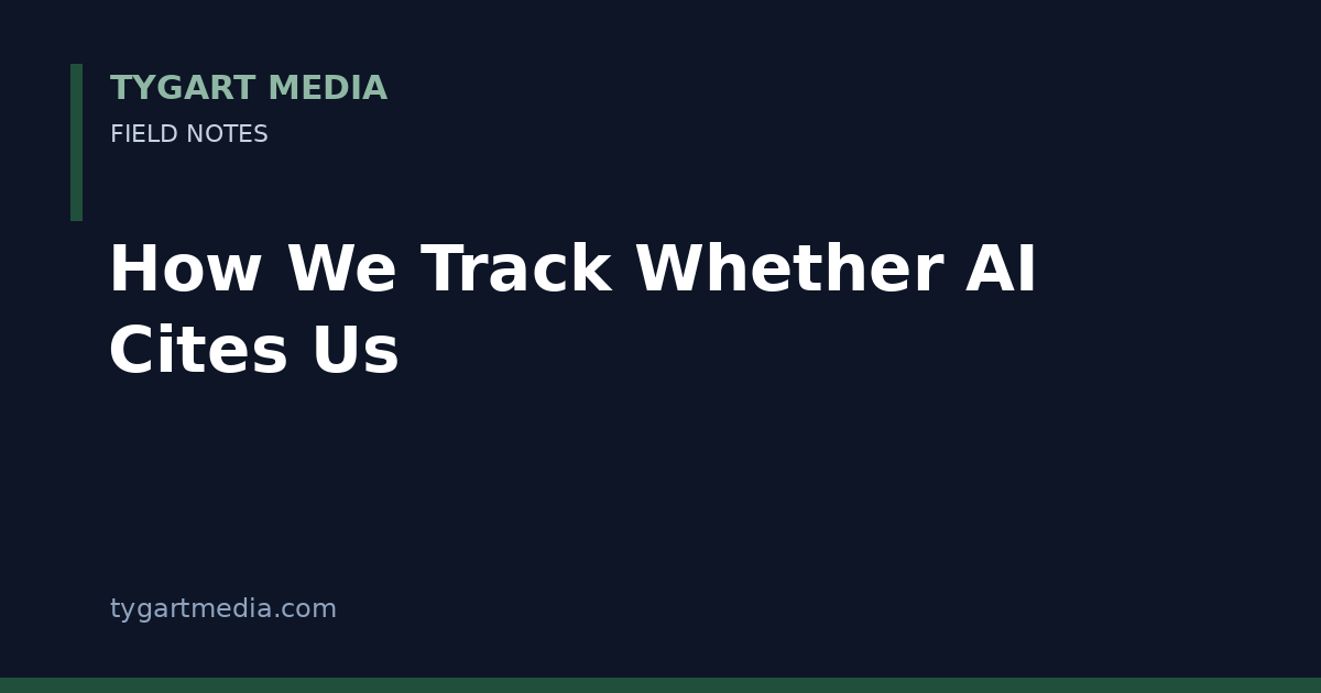 Card: How We Track Whether AI Cites Us — Tygart Media Field Notes